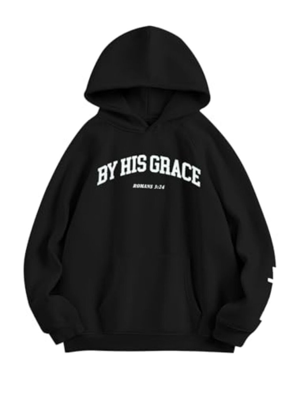 Christian Sweatshirt By His Grace Letter Print Hoodie Christian Religious Saying